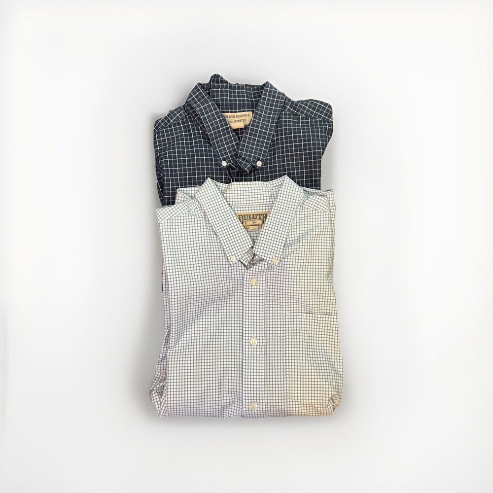 Lot of 2 Duluth Trading XL Men's Long Sleeve Button Down Shirts